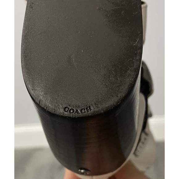 Authentic Coach Phoebe Studded Buckle Bootie In Cream Chalk Womens Size 8.5 - Picture 9 of 12